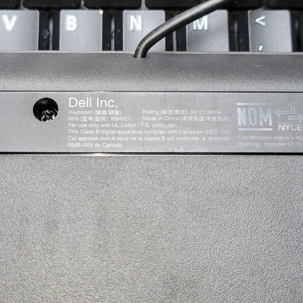 3x Dell Wired USB Keyboards KB212-B / KB4021
